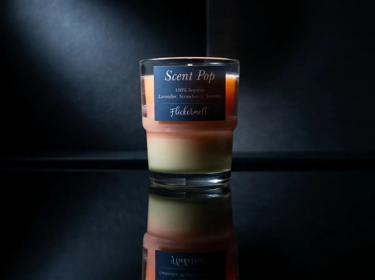 Scent Pop scented candle by Flickermelt